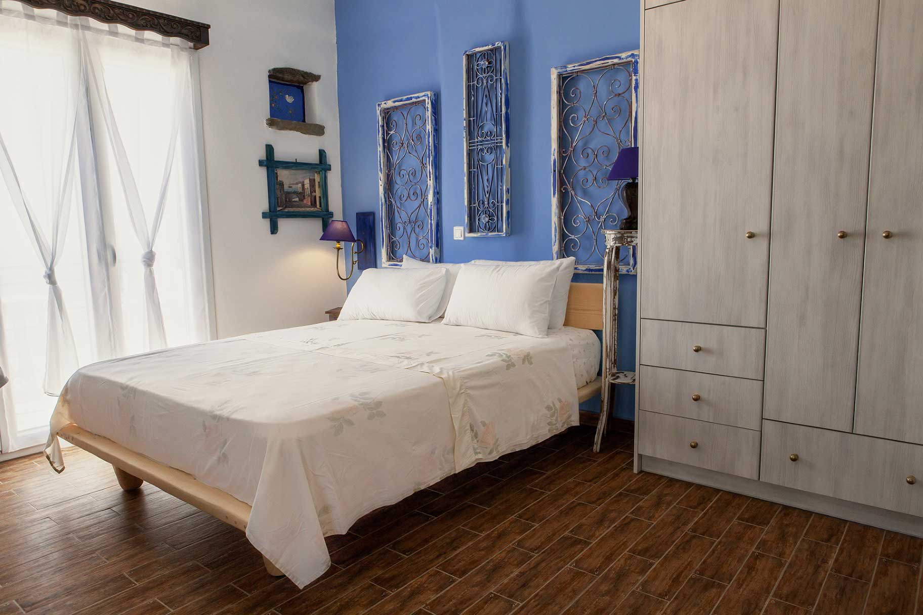 Castria Studios Blue studio bedroom