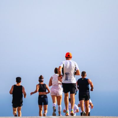 Tinos-run-half-marathon People running the Tinos Running Experience half Marathon